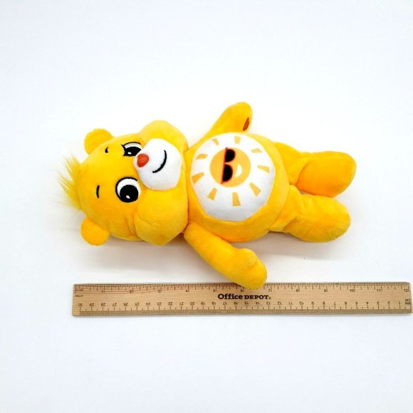 Care Bear Funshine Bear Yellow 10" Plush Stuffed Toy  Sanitized 2020 Sunglasses - Picture 10 of 10